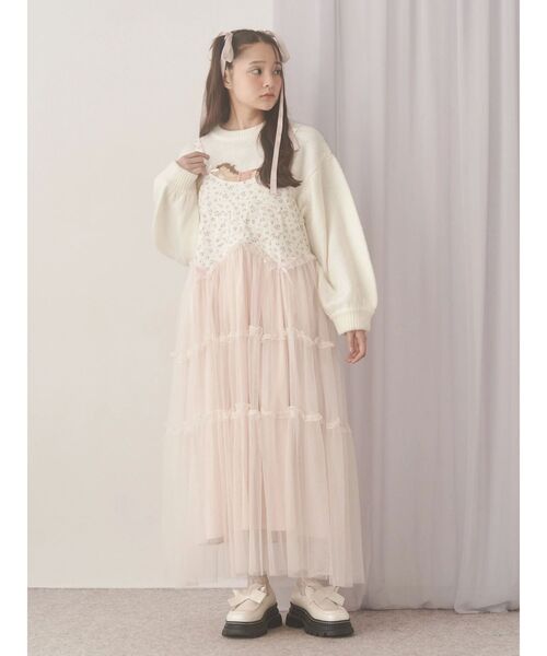 merry jenny petit flower ribbon ミニワンピース メリージェニー merry jenny petit flower ribbonミニワンピース