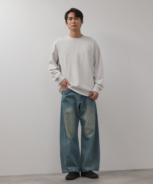 NAVY tシャツ 「ユニセックス」オーバーサイズクルーネックスウェット