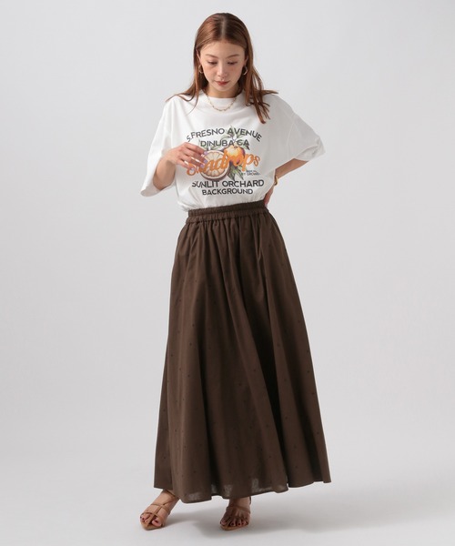 BAYFLOW スカート ドット刺繍フレアスカート : ZOZOTOWN Yahoo