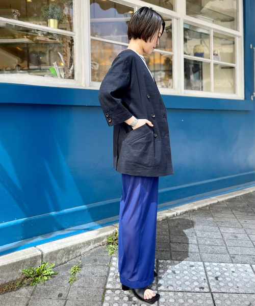 JOURNAL STANDARD L'ESSAGE コート ネイビー 38 journal standard L'essage（ジャーナルスタンダード レサージュ