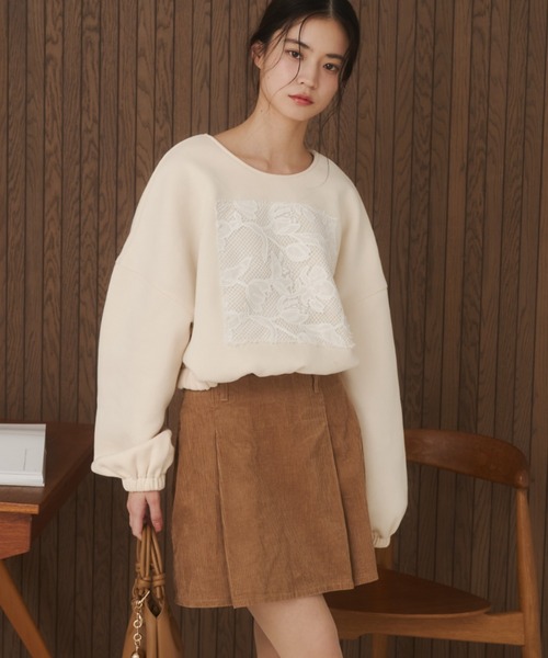 moi tytto（モイテュット） トレーナー スウェット レース切替PO