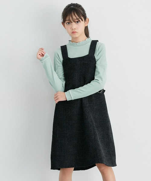 45Rコットンツイードドレス/ジャンパースカート ジャンパースカート ツイードジャンスカ キッズ 子供服 女の子