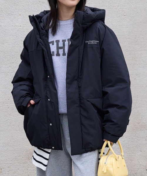 ✨45rpm ロングダウンコート ブラック ドローコード ✨ RUIRUE BOUTIQUE（ルイルエブティック） ダウンコート レディース