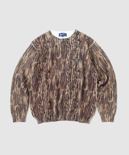 BoTT（ボット） セーター ニット Camo Printed Knit メンズ : ZOZOTOWN