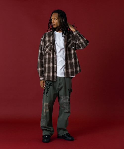 XLARGE（エクストラ ラージ） シャツ URBAN PLAID L/S SHIRT メンズ