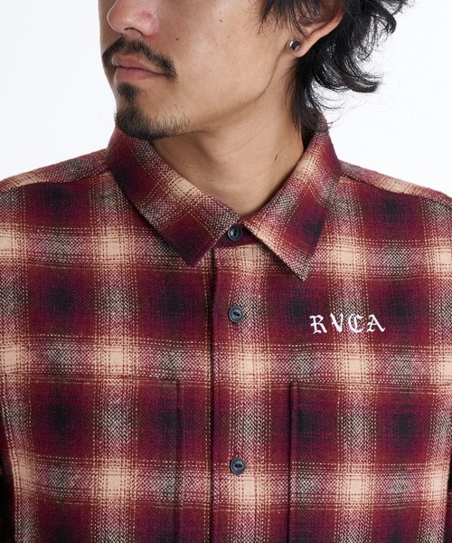 RVCA（ルーカ） シャツ メンズ WOLD WIDE SHIRT 長袖シャツ 「2025年