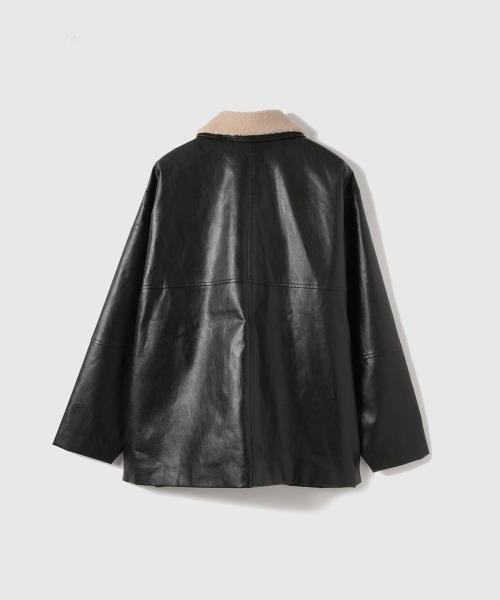 VICKY - 美品　レディース　レザーブルゾン　VICKY VICKY（ビッキー） ブルゾン アウター ボアカラーフェイクレザー