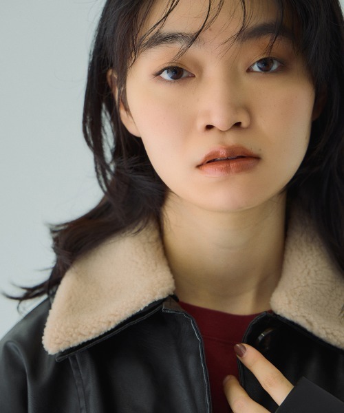 VICKY（ビッキー） ブルゾン アウター ボアカラーフェイクレザー