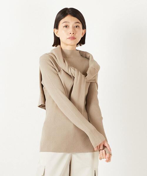 MELROSE claire（メルローズクレール） カーディガン 「ワイドリブ