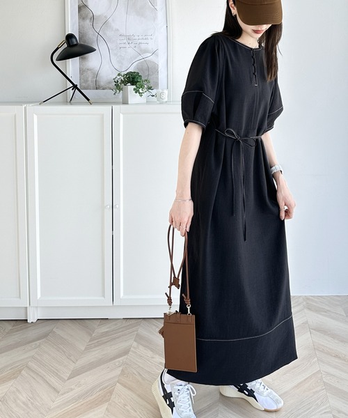 「classicalelf」 半袖ワンピース X-LARGE ベージュ レディース_画像3