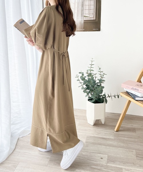 「classicalelf」 半袖ワンピース X-LARGE ベージュ レディース_画像9