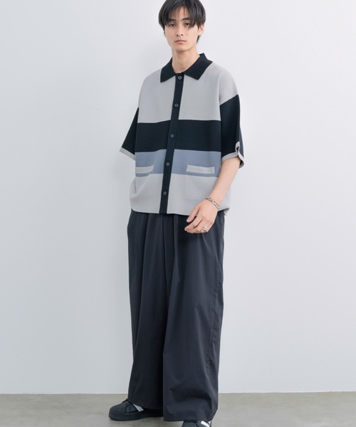 「SINSS」 半袖ニット LARGE ブルー メンズ_画像5