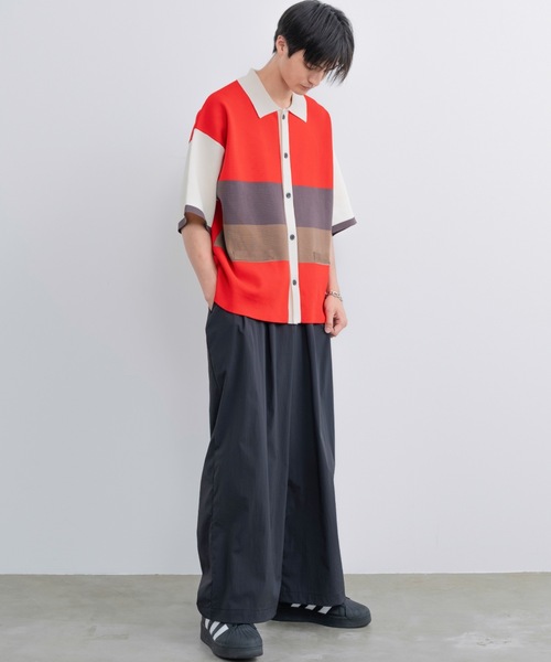 「SINSS」 半袖ニット LARGE ブルー メンズ_画像7