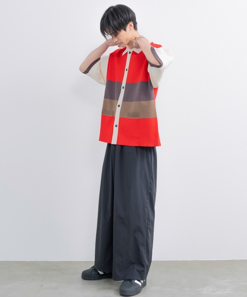 「SINSS」 半袖ニット LARGE ブルー メンズ_画像9