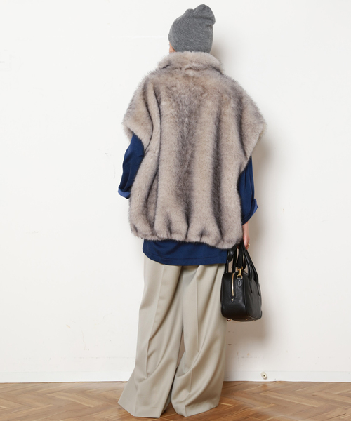 AP STUDIO コート アウター シャギーベスト レディース : ZOZOTOWN