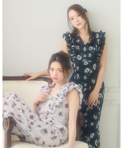 ワンピース Shoulder Frill I-line Dress