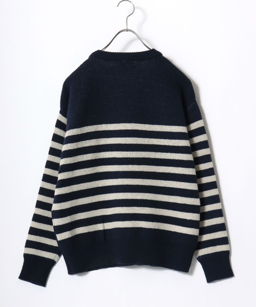 ニット セーター ダックスフンドボーダージャガードニット レディース