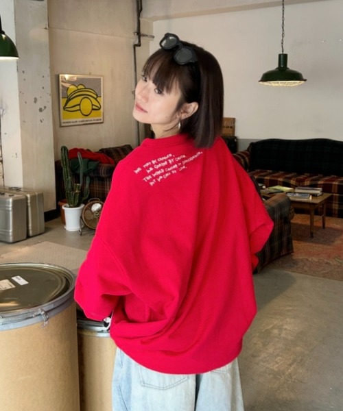 teenboop エンブロイダリールーズスウェット TEEN BOOP トレーナー スウェット エンブロイダリールーズスウェット