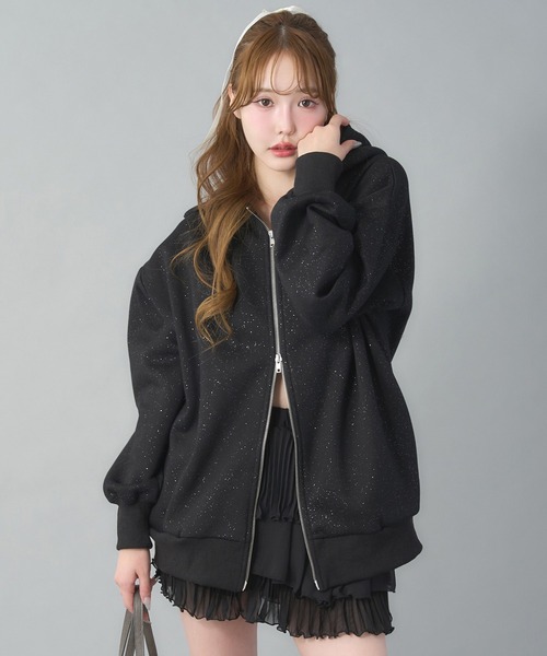 TREASURE ジップアップフーディー Mサイズ 黒 ラメパーカー ジップアップフーディー（BLACK） – YGEX OFFICIAL SHOP
