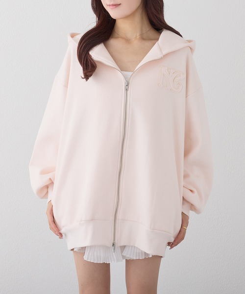 one after another NICE CLAUP パーカー オーバーサイズラメパーカー