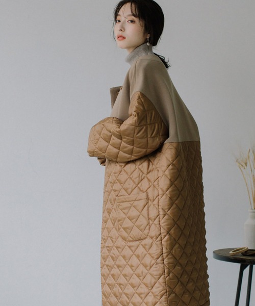 「Audrey and John Wad」 中綿コート F ネイビー レディース_画像2