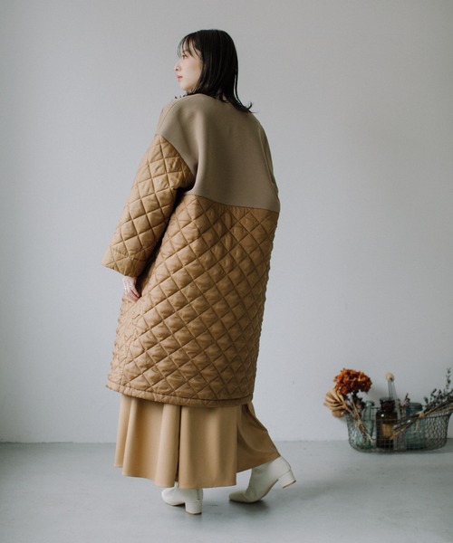 「Audrey and John Wad」 中綿コート F ネイビー レディース_画像5