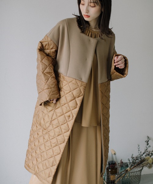 「Audrey and John Wad」 中綿コート F ネイビー レディース_画像8