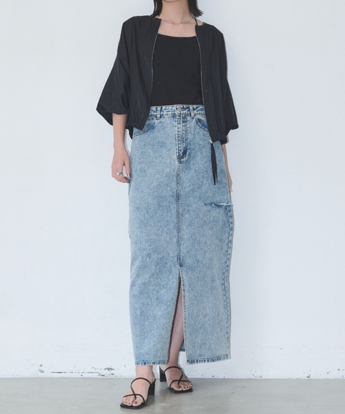 「Aunt Marie's」 ブルゾン FREE ブラック レディース_画像2