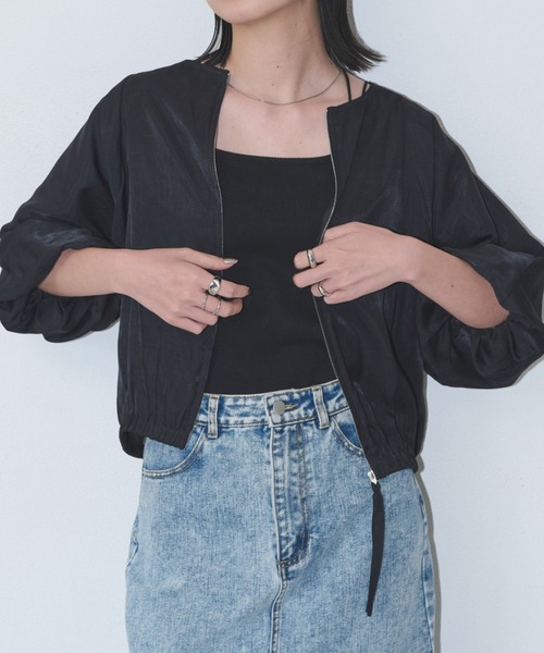 「Aunt Marie's」 ブルゾン FREE ブラック レディース_画像5