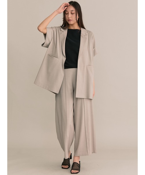 「TONAL」 テーラードジャケット 38 ベージュ レディース_画像2