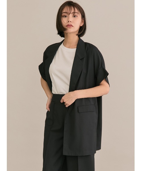 「TONAL」 テーラードジャケット 38 ベージュ レディース_画像9