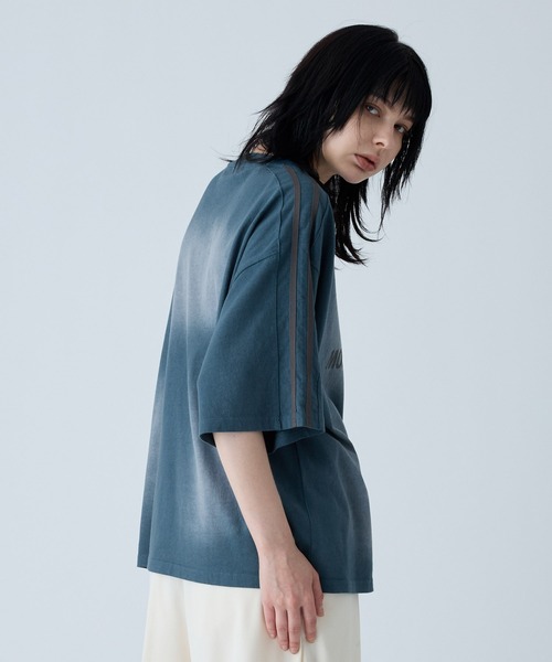 「VELNUS」 7分袖Tシャツ M ダークブルー メンズ_画像5