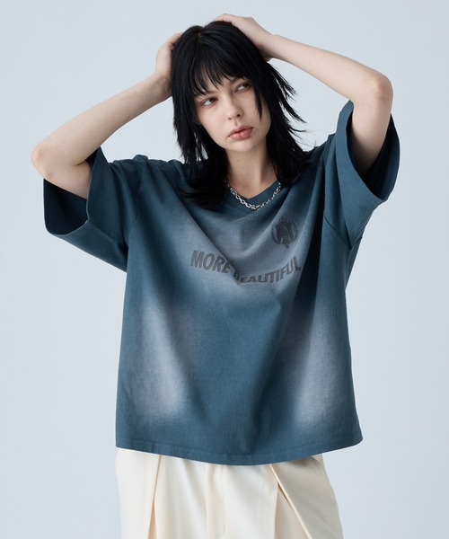 「VELNUS」 7分袖Tシャツ M ダークブルー メンズ_画像9