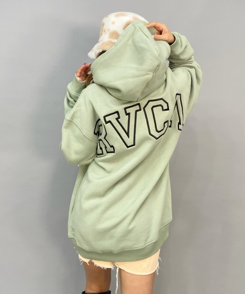「RVCA」 プルオーバーパーカー M グリーン レディース_画像5