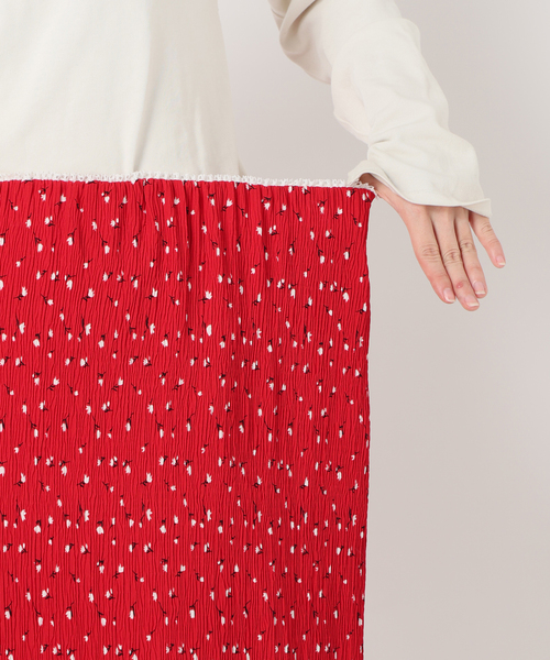 26SS✨完売品✨スローブイエナ　flower pleats アイラインスカー flower pleats アイラインスカート（その他スカート）｜SLOBE IENA