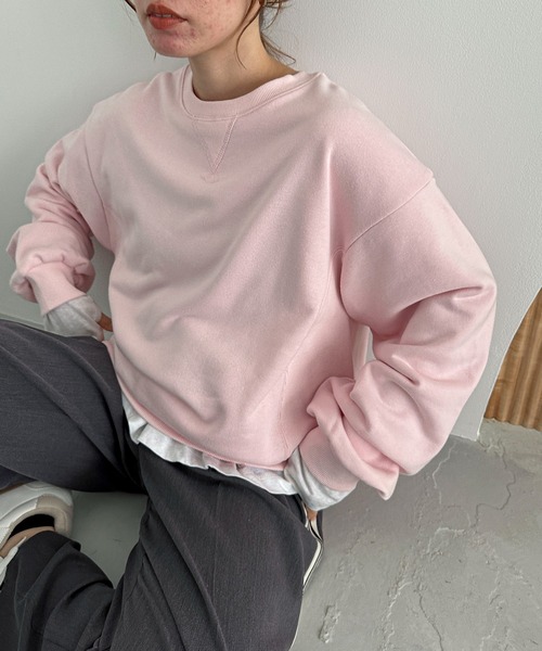 「feepur」 スウェットカットソー MEDIUM ピンク レディース_画像5