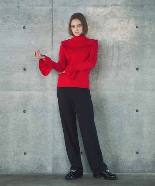 「ELFRANK」 長袖ニット FREE オフホワイト レディース_画像2