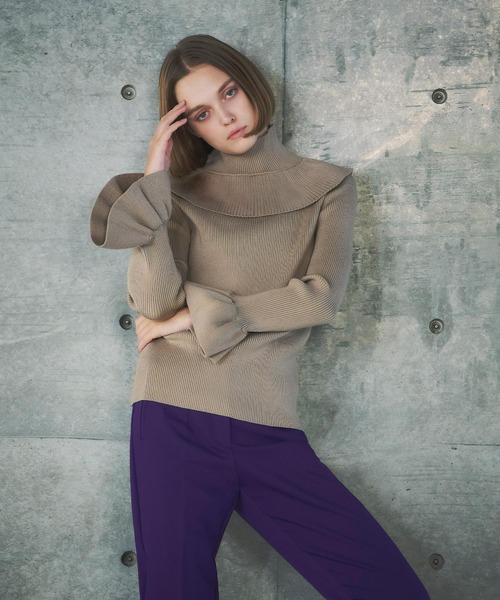 「ELFRANK」 長袖ニット FREE オフホワイト レディース_画像3