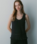 tシャツ 半袖 リネンブレンド フリルトップス...の詳細画像4