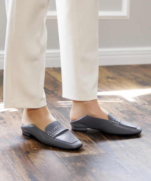 か*う様 【新品】HIMIKO　卑弥呼　ヒミコ　フラット　バンプス　23.5 HIMIKO 「HIMIKO」 フラットパンプス 23.5cm ブラック レディース