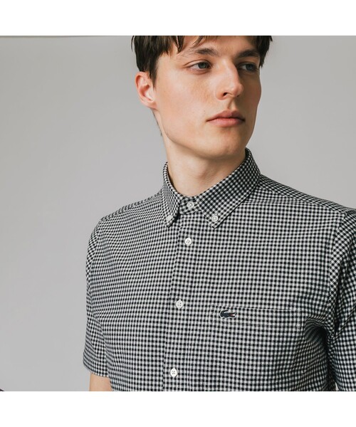 LACOSTE（ラコステ） 半袖シャツ 40 ブラック メンズ : ZOZOTOWN Yahoo