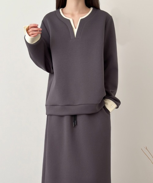 ABITOKYO（アビトーキョー） セットアップ レイヤード風配色スキッパ