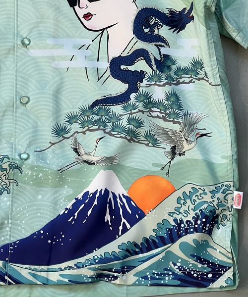 「Perushu」 半袖シャツ MEDIUM ブラック メンズ_画像4