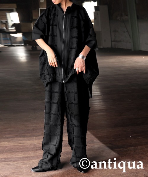 「antiqua」 半袖ブラウス ONESIZE ブラック レディース_画像5