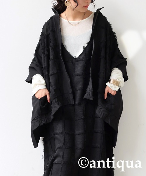 「antiqua」 半袖ブラウス ONESIZE ブラック レディース_画像6