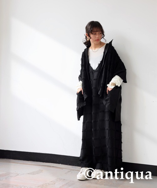 「antiqua」 半袖ブラウス ONESIZE ブラック レディース_画像7