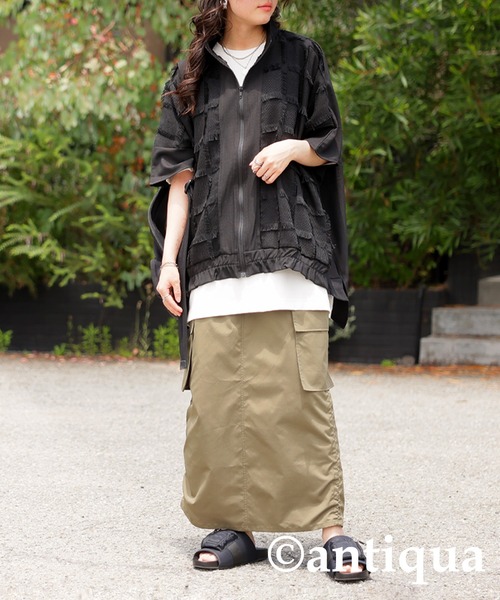 「antiqua」 半袖ブラウス ONESIZE ブラック レディース_画像8