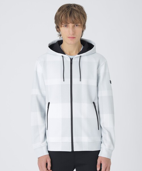 BLACK LABEL CRESTBRIDGEチェックL ジップアップパーカー BLACK LABEL CRESTBRIDGE（ブラックレーベル クレストブリッジ