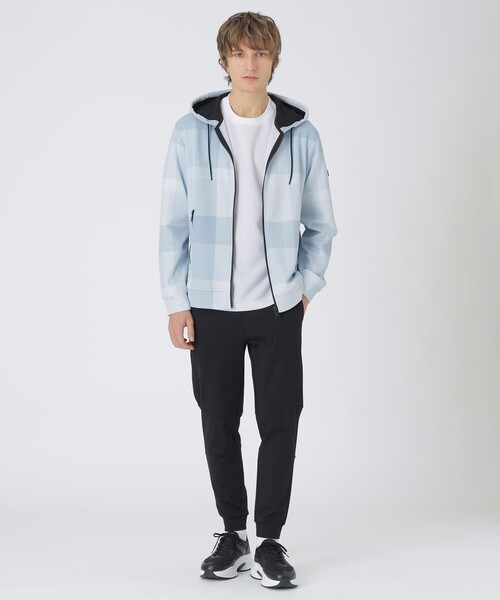 【未使用級】ブラックレーベルクレストブリッジ　ジップアップパーカー　チェック　Ｌ BLACK LABEL CRESTBRIDGE（ブラックレーベル クレストブリッジ