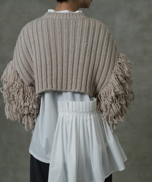 「LEANN MOMENT」 長袖ニット フリー ベージュ レディース_画像8